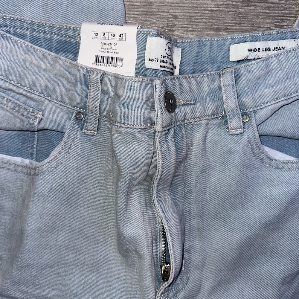 Cotton On super soft wide leg denim jean crops NWT
